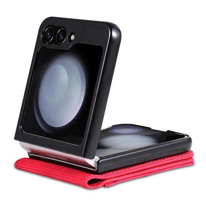 AZNS - AZNS Samsung Galaxy Z Flip5 Fodral Äkta läder - Röd