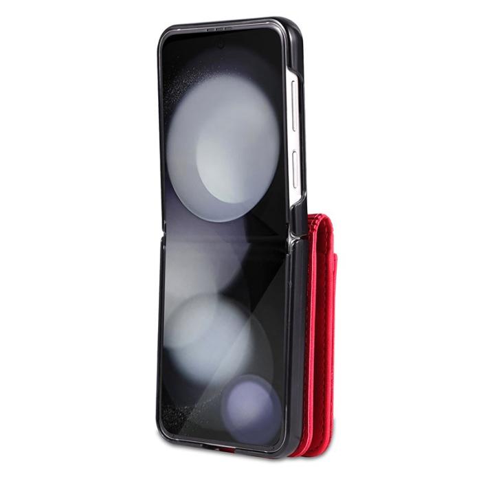 AZNS - AZNS Samsung Galaxy Z Flip5 Fodral Äkta läder - Röd
