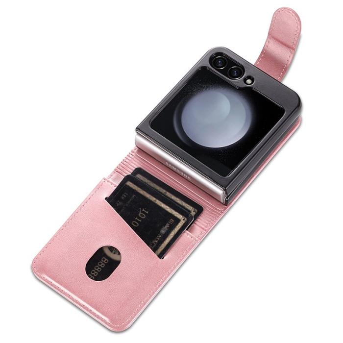AZNS - AZNS Samsung Galaxy Z Flip5 Fodral Äkta läder - Roséguld