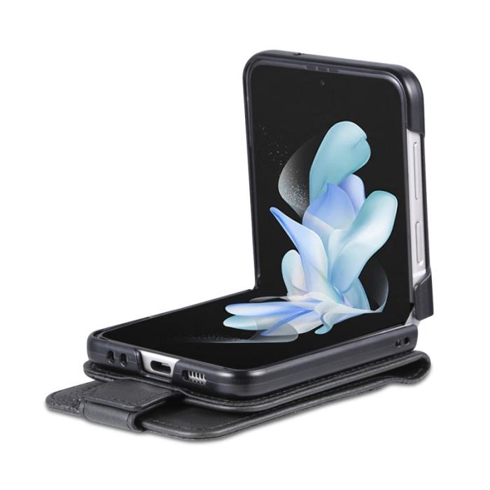 AZNS - AZNS Samsung Galaxy Z Flip5 Fodral Äkta läder - Svart