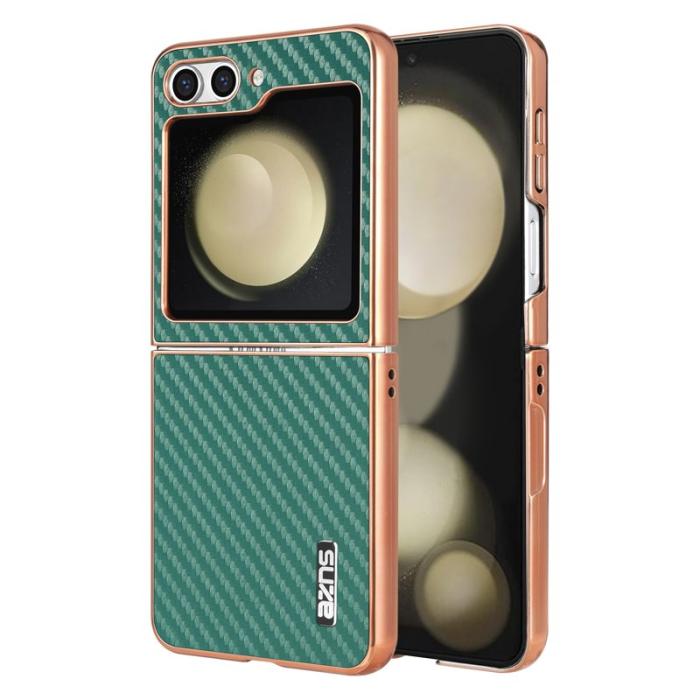 AZNS - AZNS Samsung Galaxy Z Flip5 Fodral - Electroplating PU+PC - Grön