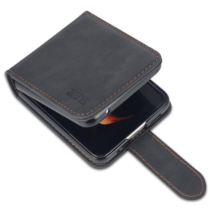 AZNS - AZNS Samsung Galaxy Z Flip5 Fodral PU Läder - Svart