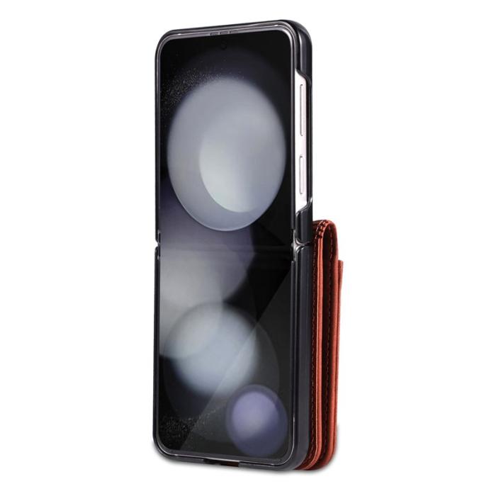 AZNS - AZNS Samsung Galaxy Z Flip7 FE Fodral Äkta läder - Brun