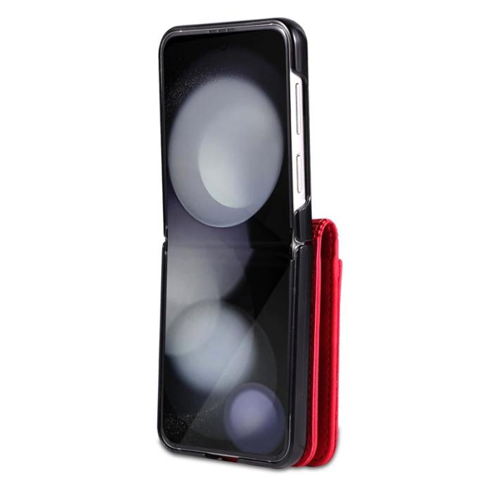 AZNS - AZNS Samsung Galaxy Z Flip7 FE Fodral Äkta läder - Röd