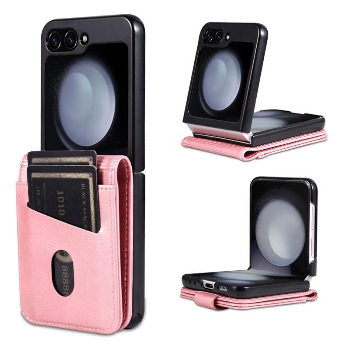 AZNS - AZNS Samsung Galaxy Z Flip7 FE Fodral Äkta läder - Roséguld