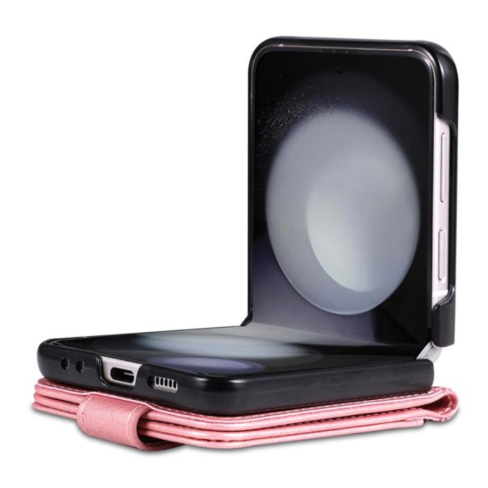 AZNS - AZNS Samsung Galaxy Z Flip7 FE Fodral Äkta läder - Roséguld
