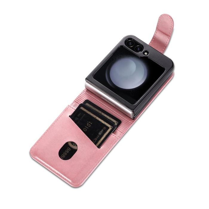 AZNS - AZNS Samsung Galaxy Z Flip7 FE Fodral Äkta läder - Roséguld