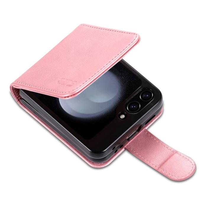 AZNS - AZNS Samsung Galaxy Z Flip7 FE Fodral Äkta läder - Roséguld