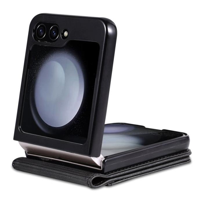 AZNS - AZNS Samsung Galaxy Z Flip7 FE Fodral Äkta läder - Svart