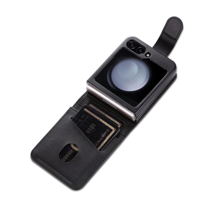AZNS - AZNS Samsung Galaxy Z Flip7 FE Fodral Äkta läder - Svart