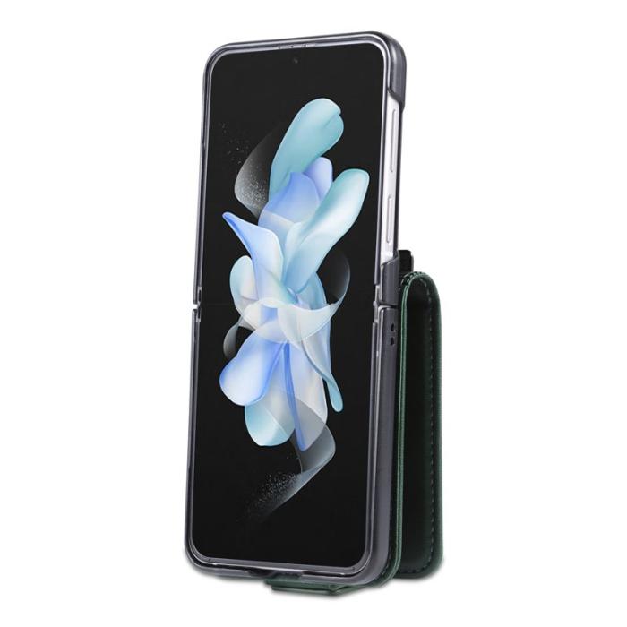 AZNS - AZNS Samsung Galaxy Z Flip7 FE Fodral Card Holder PU Läder - Grön