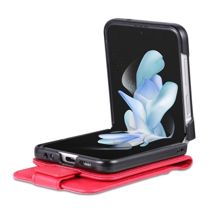 AZNS - AZNS Samsung Galaxy Z Flip7 FE Fodral Card Holder PU Läder - Röd