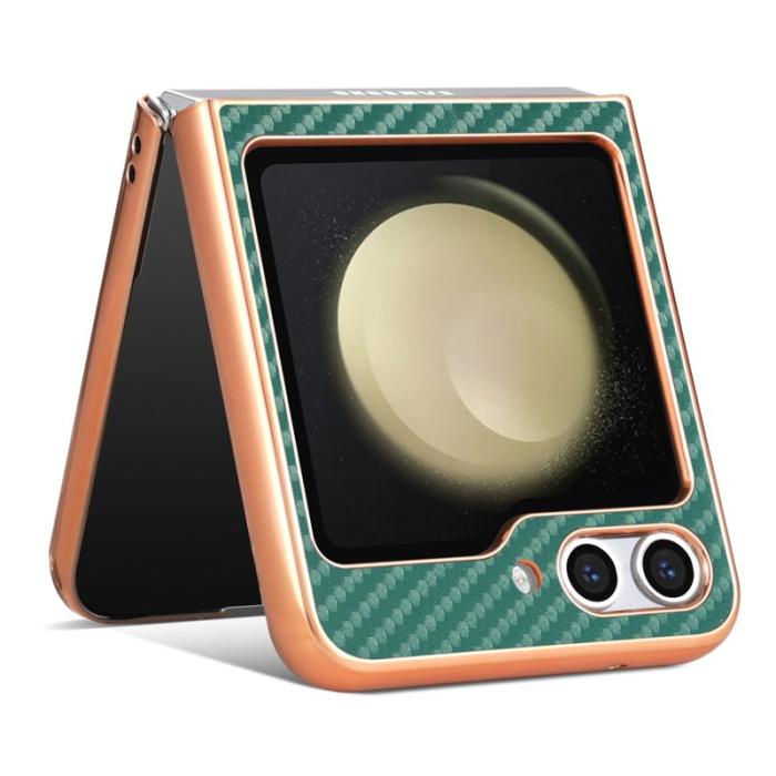 AZNS - AZNS Samsung Galaxy Z Flip7 FE Fodral Electroplating PU+PC - Grön