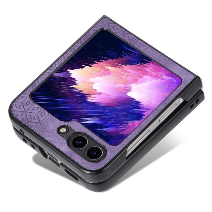 AZNS - AZNS Samsung Galaxy Z Flip7 FE Fodral PU Läder - Lila