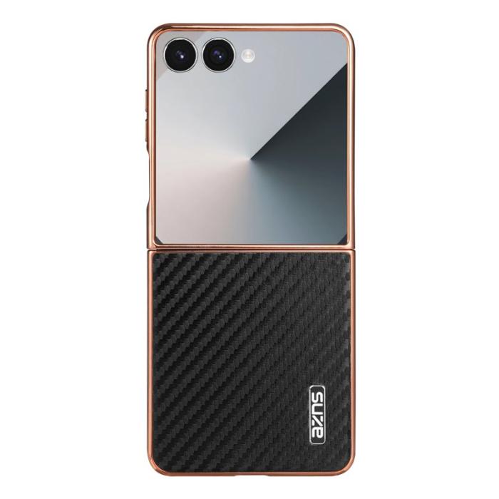 AZNS - AZNS Samsung Galaxy Z Flip7 Fodral - Electroplating Carbon Fiber - Svart