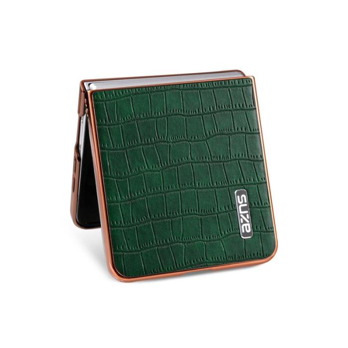 AZNS - AZNS Samsung Galaxy Z Flip7 Fodral Electroplating PU + PC - Grön