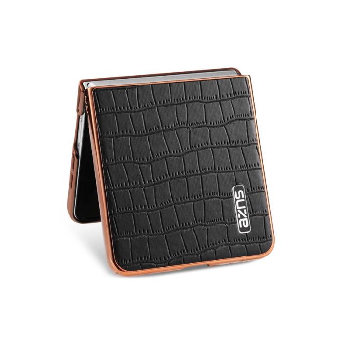 AZNS - AZNS Samsung Galaxy Z Flip7 Fodral Electroplating PU + PC - Svart