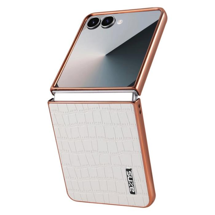 AZNS - AZNS Samsung Galaxy Z Flip7 Fodral Electroplating PU + PC - Vit