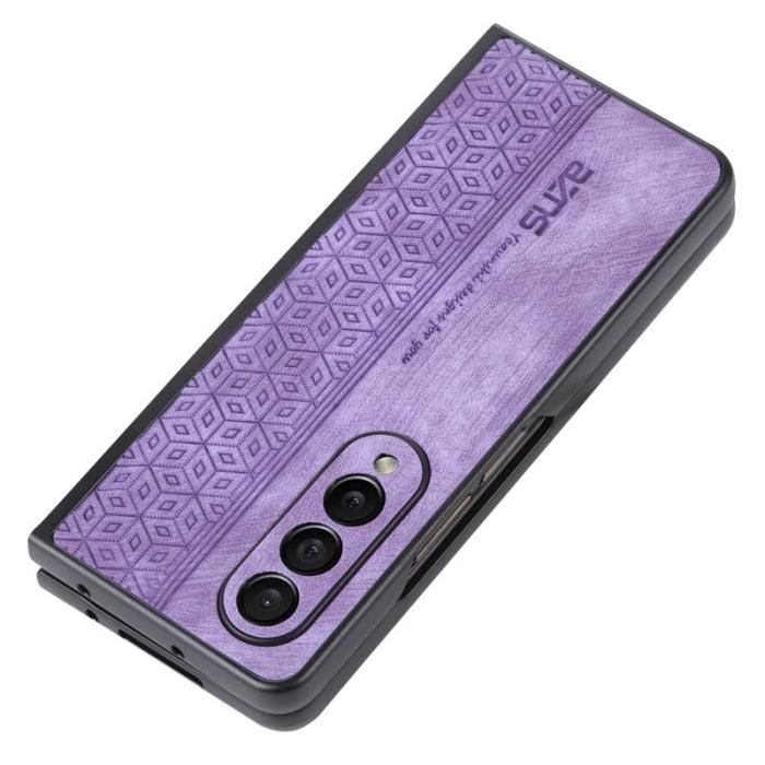 AZNS - AZNS Samsung Galaxy Z Fold3 Fodral - PU Läder - Lila