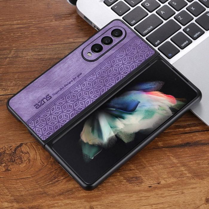 AZNS - AZNS Samsung Galaxy Z Fold3 Fodral - PU Läder - Lila