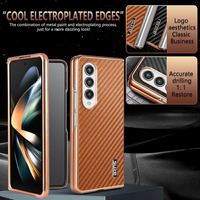 AZNS - AZNS Samsung Galaxy Z Fold4 5G Fodral PU+TPU - Blå