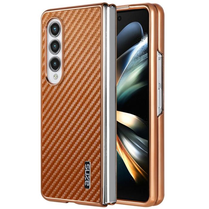 AZNS - AZNS Samsung Galaxy Z Fold4 5G Fodral - PU+TPU - Brun