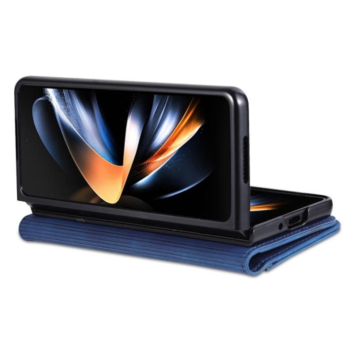 AZNS - AZNS Samsung Galaxy Z Fold4 Fodral PU Läder - Blå