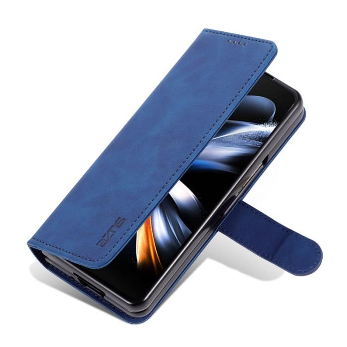 AZNS - AZNS Samsung Galaxy Z Fold4 Fodral PU Läder - Blå