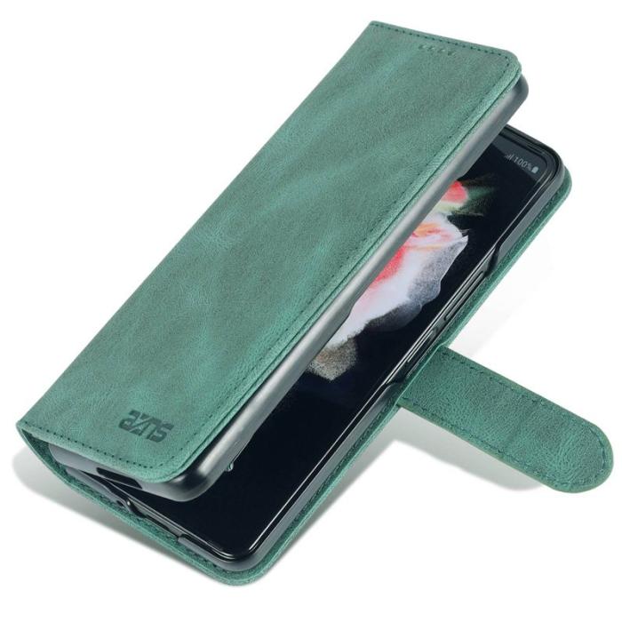 AZNS - AZNS Samsung Galaxy Z Fold4 Fodral - PU Läder - Grön