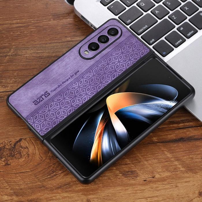 AZNS - AZNS Samsung Galaxy Z Fold4 Fodral PU Läder - Lila