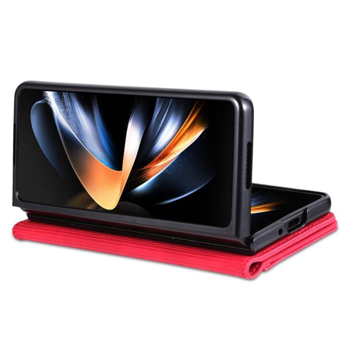 AZNS - AZNS Samsung Galaxy Z Fold4 Fodral PU Läder - Röd