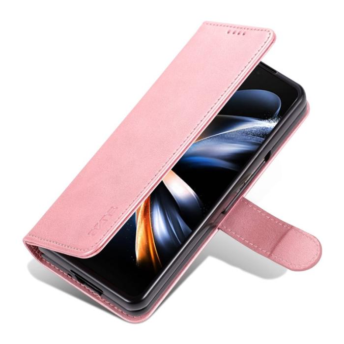 AZNS - AZNS Samsung Galaxy Z Fold4 Fodral PU Läder - Roséguld