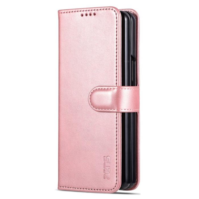 AZNS - AZNS Samsung Galaxy Z Fold4 Fodral PU Läder - Roséguld
