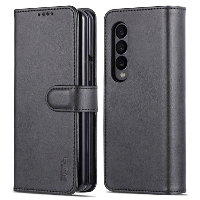 AZNS - AZNS Samsung Galaxy Z Fold4 Fodral PU Läder - Svart