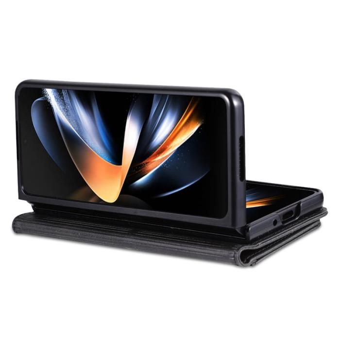 AZNS - AZNS Samsung Galaxy Z Fold4 Fodral PU Läder - Svart