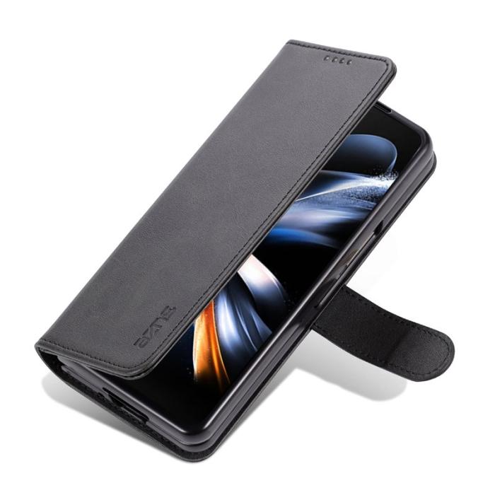 AZNS - AZNS Samsung Galaxy Z Fold4 Fodral PU Läder - Svart