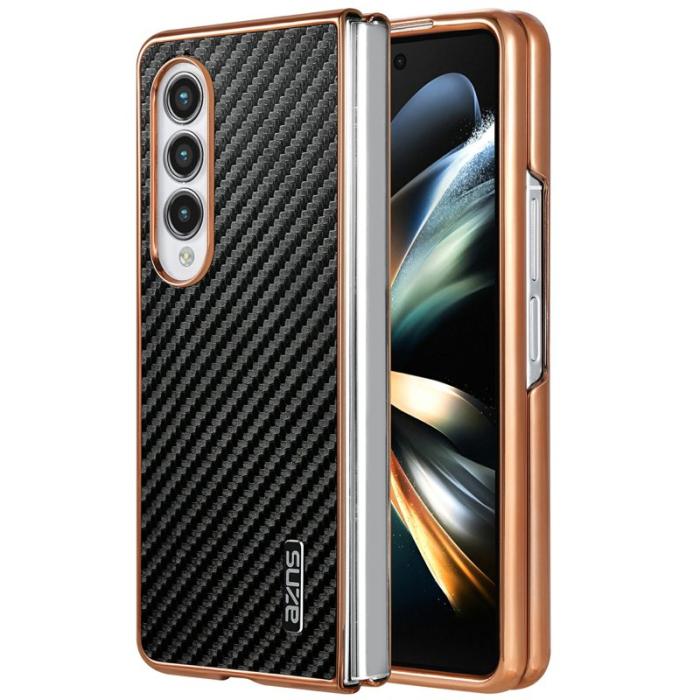 AZNS - AZNS Samsung Galaxy Z Fold4 Fodral PU+TPU - Svart