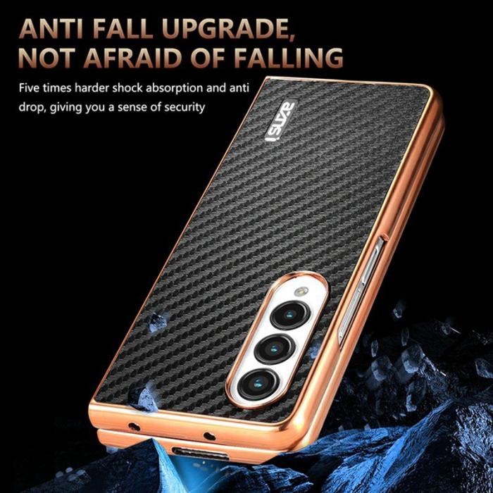 AZNS - AZNS Samsung Galaxy Z Fold4 Fodral PU+TPU - Svart