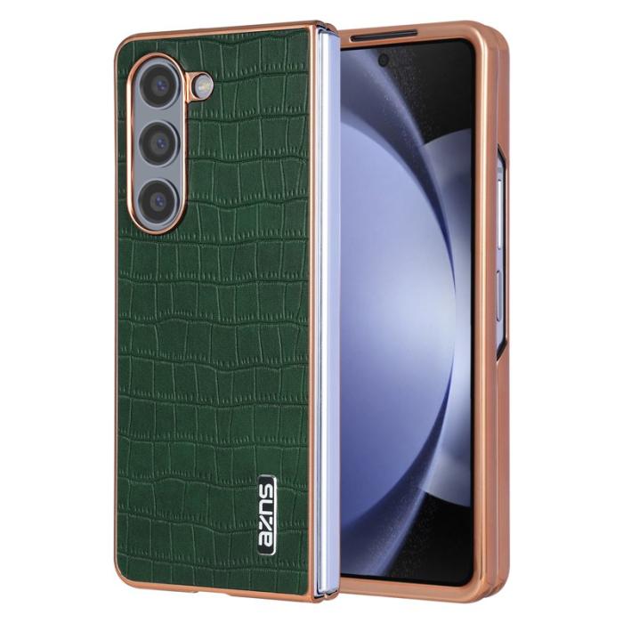 AZNS - AZNS Samsung Galaxy Z Fold5 Fodral Äkta läder - Grön