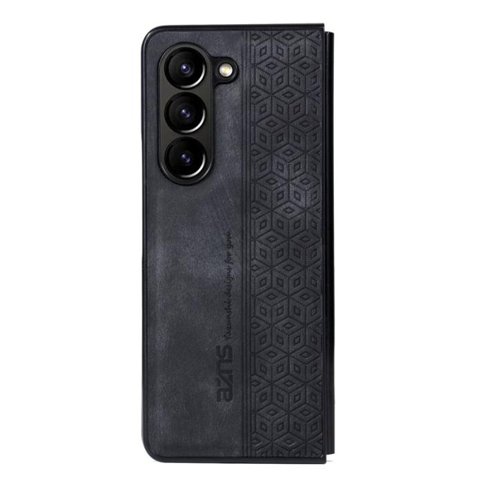 AZNS - AZNS Samsung Galaxy Z Fold5 Fodral PU Läder - Svart