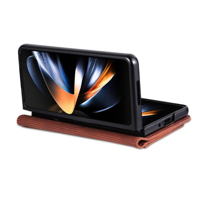 AZNS - AZNS Samsung Galaxy Z Fold5 Fodral Wallet PU Läder - Brun
