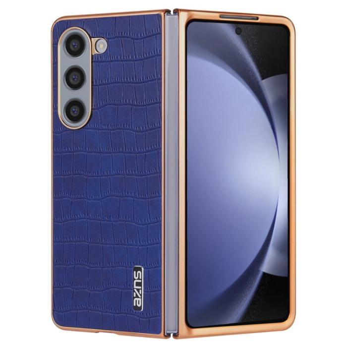 AZNS - AZNS Samsung Galaxy Z Fold6 Fodral Äkta läder - Blå