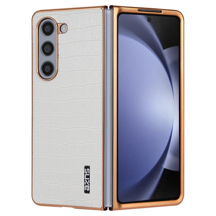 AZNS - AZNS Samsung Galaxy Z Fold6 Fodral Äkta läder - Vit