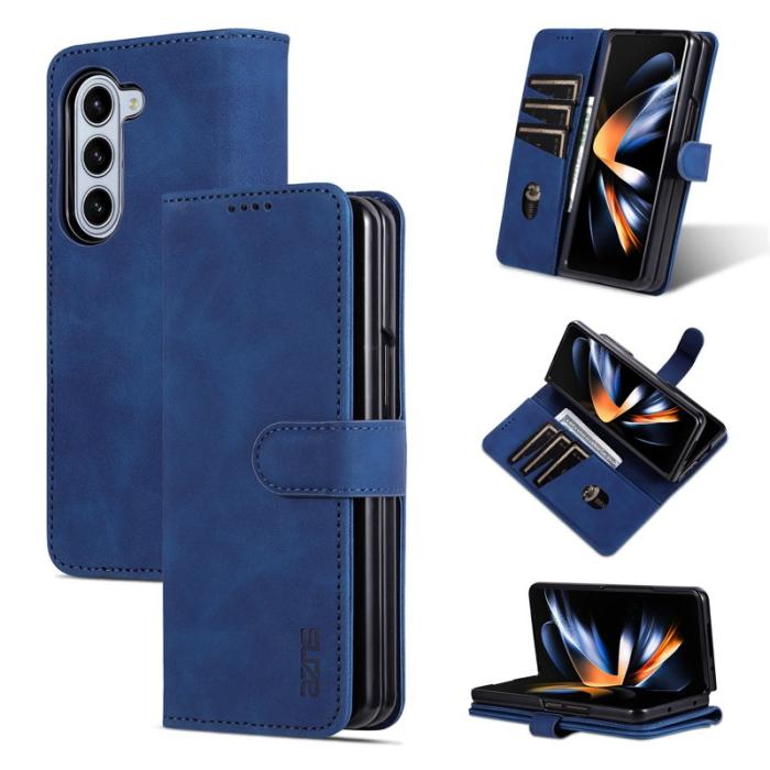 AZNS - AZNS Samsung Galaxy Z Fold6 Fodral PU Läder - Blå