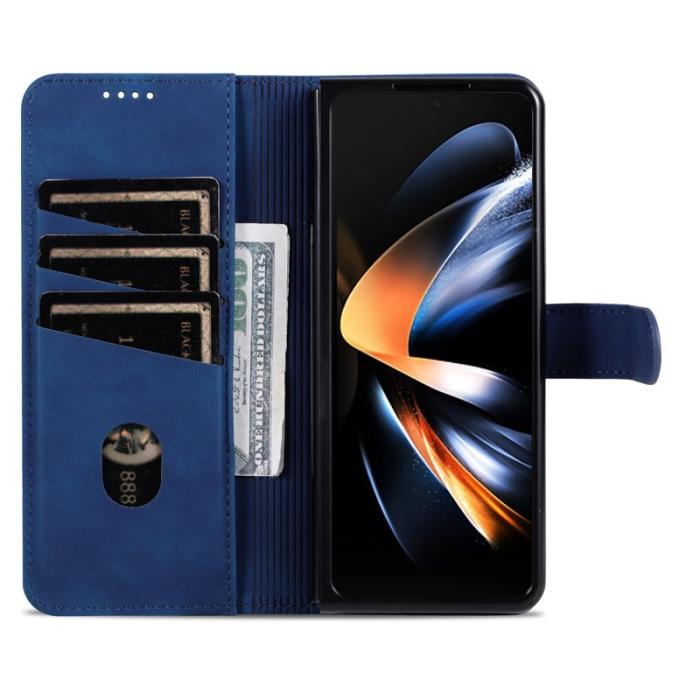 AZNS - AZNS Samsung Galaxy Z Fold6 Fodral PU Läder - Blå