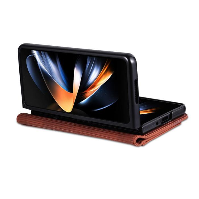 AZNS - AZNS Samsung Galaxy Z Fold6 Fodral PU Läder - Brun