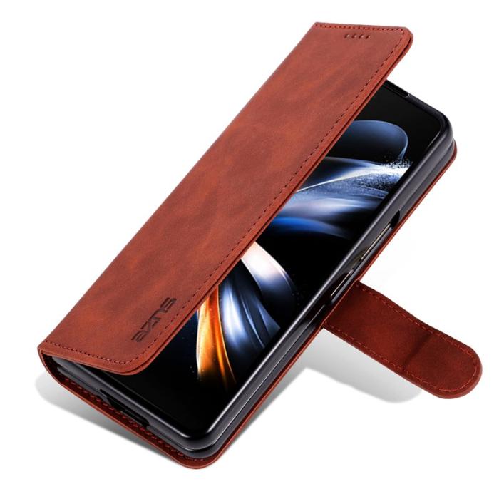 AZNS - AZNS Samsung Galaxy Z Fold6 Fodral PU Läder - Brun