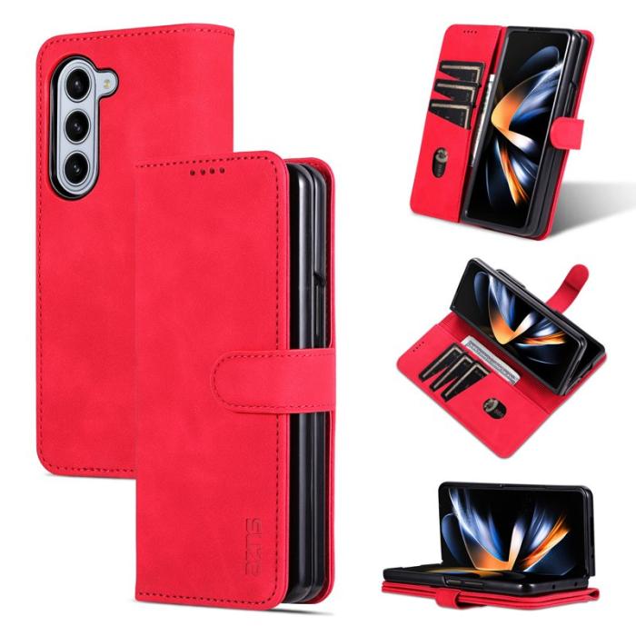 AZNS - AZNS Samsung Galaxy Z Fold6 Fodral PU Läder - Röd