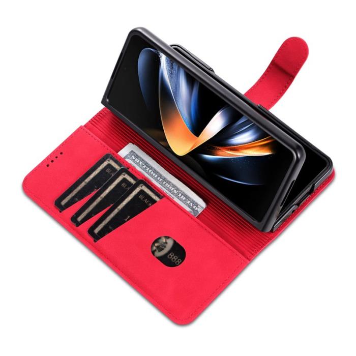 AZNS - AZNS Samsung Galaxy Z Fold6 Fodral PU Läder - Röd