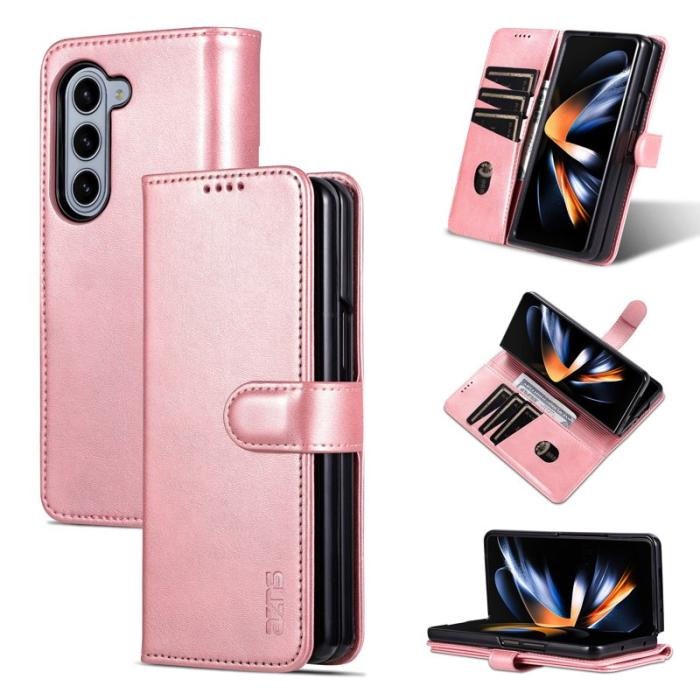 AZNS - AZNS Samsung Galaxy Z Fold6 Fodral PU Läder - Rose Gold